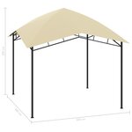 vidaXL Belvédère de jardin 3x3x2 9 m Crème 180 g/m²