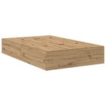 vidaXL Cadre de lit de rangement Chêne artisanal 120x200 cm