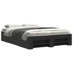 vidaXL Cadre de lit sans matelas noir 120x190 cm bois d'ingénierie