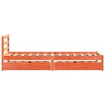 vidaXL Cadre de lit sans matelas cire marron 75x190 cm bois pin massif