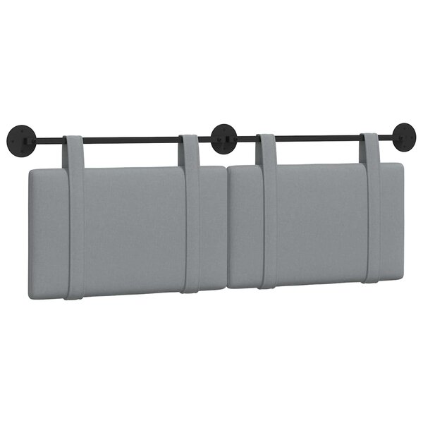 vidaXL Tête de lit suspendue Gris clair Tissu