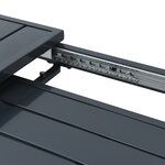 Tables extensibles vidaXL 2 Pièces Anthracite 210x90x73 cm Acier