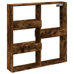 vidaXL Armoire murale chêne fumé 80x15x80 cm bois d'ingénierie