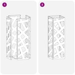 vidaXL Porte-parapluie Blanc 15 5 x 15 5 x 49 cm Métal