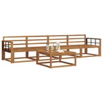 vidaXL Ensemble de canapés d'extérieur 5 Pièces Naturel