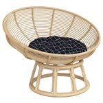 vidaXL Coussin rond motif à carreaux noir Ø 60 x11 cm tissu oxford