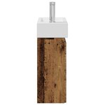 vidaXL Meuble de salle de bain avec robinet Bois ancien