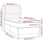 vidaXL Sommier à lattes de lit et matelas Bleu foncé 80x200 cm Velours