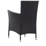 vidaXL Ensemble à manger d'extérieur 5 Pièces Résine tressée Noir