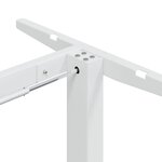 Cadre de Bureau table poste de travail meuble d'ordinateur informatique étude debout (94-135) x 60 x (70-114) cm acier blanc 02_0023974
