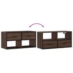 vidaXL Meuble TV chêne marron 80x31x39 5 cm bois d'ingénierie et métal