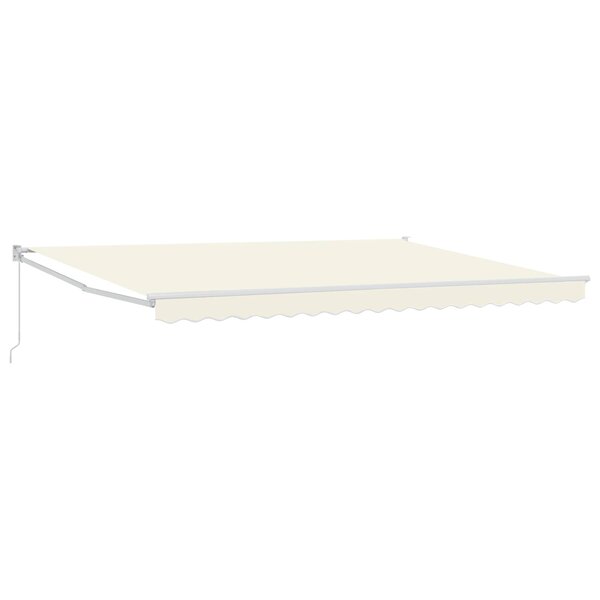 vidaXL Auvent rétractable Crème 4 x 2 m 100 Polyester et Aluminium