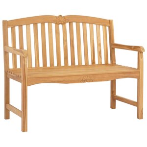 vidaXL Banc en Bois Sculpté en Rose 114 x 60 x 95 cm Naturel