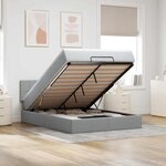 VidaXL Cadre de lit ottoman et matelas gris clair 140x200 cm tissu