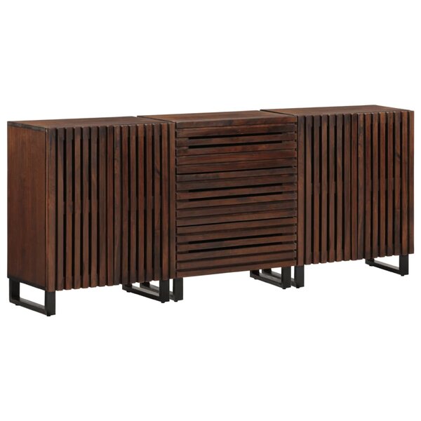 vidaXL Buffets 3 Pièces 60x34x75 cm bois massif de manguier