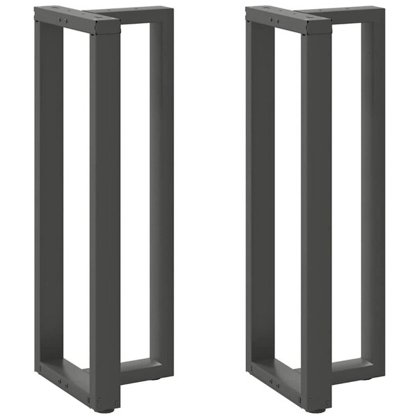 vidaXL Pieds de table de bar en forme de T  2 pièces  anthracite  40 x 35 x (110-111) cm  acier