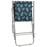 vidaXL Chaises à bascule lot de 2 Acier Motif de feuilles