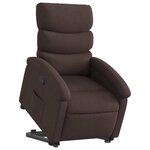 vidaXL Fauteuil inclinable marron foncé tissu