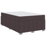 vidaXL Cadre de lit avec matelas Marron foncé 120 x 200 cm tissu