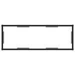 Vidaxl table console transparent 100x35x75 cm verre trempé