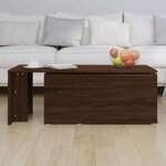 vidaXL Table basse Chêne marron 150x50x35 cm Bois d'ingénierie