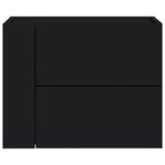 vidaXL Table de chevet murale noir 45x30x35 cm