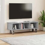 vidaXL Meuble TV Gris Sonoma 100 x 35 x 35 cm Bois d'ingénierie