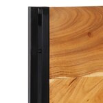 vidaXL Tête de lit 120 cm bois massif d'acacia et fer