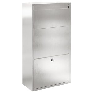vidaXL Boîte aux lettres de dépôt 44x22x82 cm Acier inoxydable
