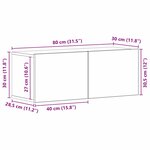 vidaXL Meubles TV Chêne noir 80 x 30 x 30 cm Bois d'ingénierie