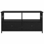 vidaXL Meuble TV Chêne noir 90 x 33 x 45 cm Bois d'ingénierie et acier