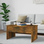 vidaXL Table basse Chêne fumé 80x50 5x41 5 cm Bois d'ingénierie