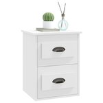 vidaXL Tables de chevet murales 2 Pièces blanc 41 5x36x53 cm
