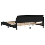 vidaXL Cadre de lit sans matelas noir 180x200 cm tissu
