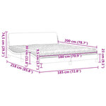 vidaXL Lit avec matelas rose 180x200 cm velours