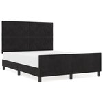 vidaXL Cadre de Lit Noir 140x190 cm Velours