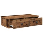 vidaXL Étagère murale avec tiroirs vieux bois bois d'ingénierie