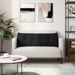 vidaXL Coussin de Dos Noir 140 x 24 x 50 cm Velours