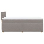 vidaXL Sommier à lattes de lit avec matelas Taupe 90x200 cm Tissu