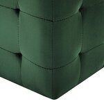 vidaXL 2 Pièces Tables de chevet Vert 30x30x30 cm Tissu velours