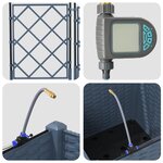 vidaXL Pots de jardin Gris 40 x 40 x 142 cm Acier