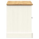 vidaXL Banc à chaussures VIGO blanc 106x35x45 cm bois massif de pin