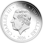 Monnaie MEADOW ARGUS Australian Opal Wings 1 Oz Argent 2$ Niue 2026 (PRÉCOMMANDE)