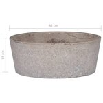 vidaXL Lavabo Gris Ø40x15 cm Marbre