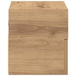 vidaXL Table de chevet murale chêne artisanal 45x26x28 5 cm