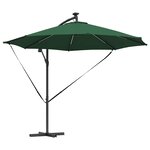 vidaXL Parasol Vert 294 x 294 x 248 cm Polyester et Aluminium