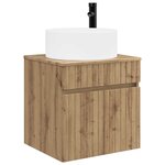 vidaXL Meuble de lavabo mural Chêne artisanal 49 x 44 5 x 65 5 cm