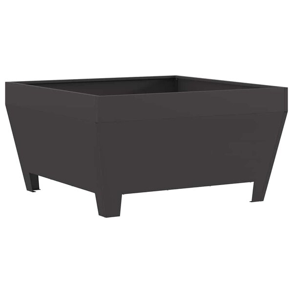 vidaXL Boule de feu Noir 80 x 80 x 43 cm Acier patiné