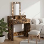 vidaXL Table de Toilette Marron 79 x 41 x 140 cm Bois d'ingénierie