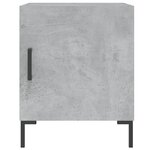 vidaXL Table de chevet gris béton 40x40x50 cm bois d’ingénierie